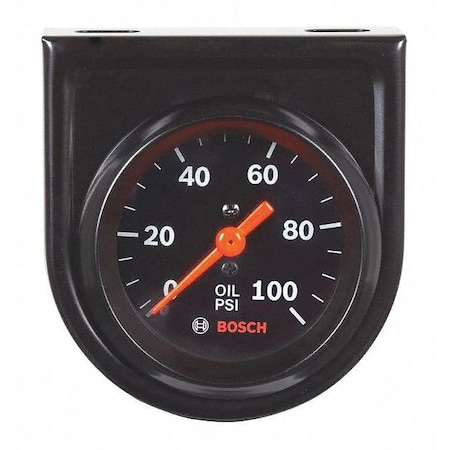 Bosch Mechnical Oil Pressure Gauge, Black, 2" SP0F000052