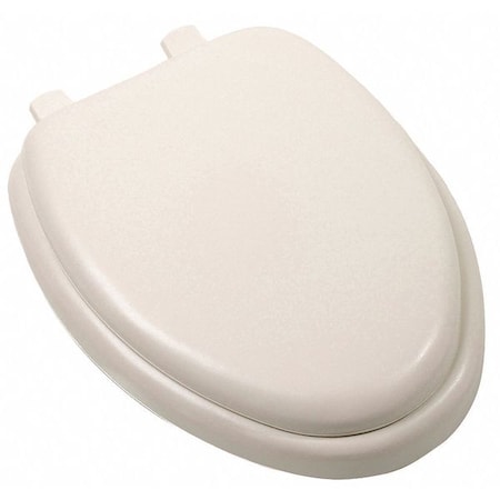 Jones Stephens Delux Soft Seat w/Wood Cores, Bone, Elngtd With Cover, Adjustable Top-Mounted Hinge, Elongated, Bone C1B5E201