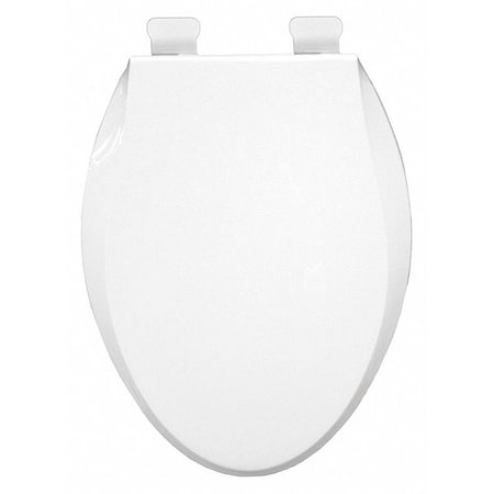 Jones Stephens EZ Close/QuicKln Hvy Dty Seat, Wht, Elngtd With Cover, Matching Adjustable Hinge, Elongated, White C8019S00