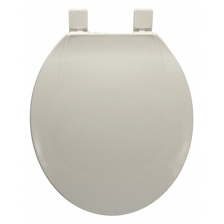 Jones Stephens Standard Plastic Seat, Wht, Rnd Close Frnt With Cover, Polypropylene Plastic, Round, White C803200