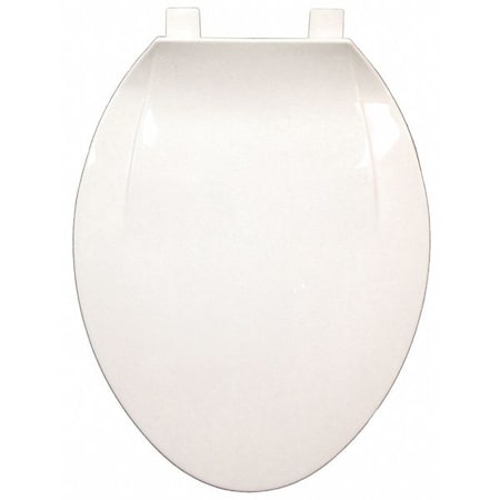 Jones Stephens Utlty Grd/Lght Dty Plstc Seat, Wht, Elongt With Cover, Polypropylene Plastic, Elongated, White U100600