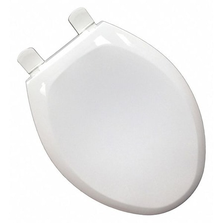 Jones Stephens EZ Close/QuicKlean Plstc Seat, Wht, Elngtd With Cover, EZ Close Damper System, Elongated, White C1B3ESL00