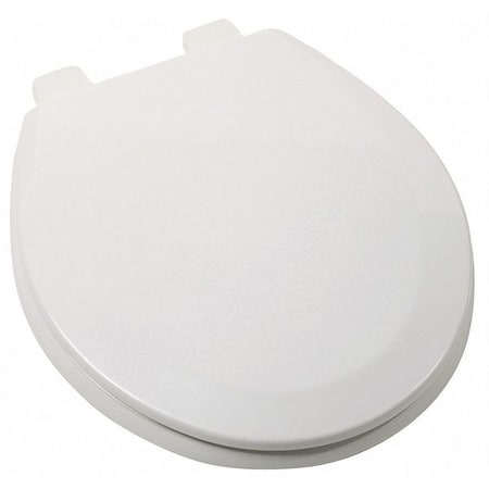 Jones Stephens Premium Molded Wood Seat, Wht, Rnd With Cover, QuicKlean Adjustable Hinge, Round, White C023WD00