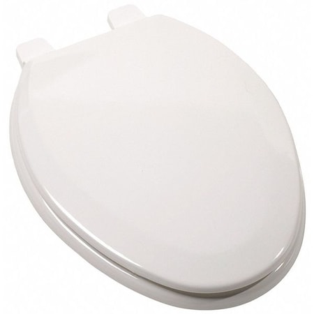 Jones Stephens Premium Molded Wood Seat, Wht, Elongated With Cover, Molded Wood, Elongated, White C024WD00