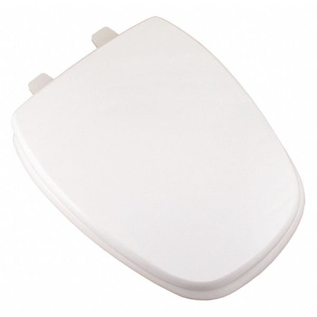 Jones Stephens Molded Wood Seat, Square Front Elongated With Cover, Adjustable Top-Mounted Hinge, White C050WD00