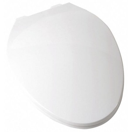 Jones Stephens Deluxe Plastic Seat, Contemporary, Elongtd With Cover, Adjustable Top-Mounted Hinge, Elongated, White C104200