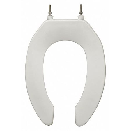 Jones Stephens Toilet Seat Without Cover, Polypropylene Plastic, Elongated, White C106SSCAMFR0