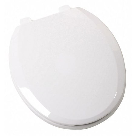 Jones Stephens Ez Close Plastic Seat, Wht, Rnd, w/Cover With Cover, Polypropylene Plastic, Round, White C1210S00