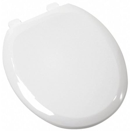Jones Stephens EZ Close Premium Plastic Seat, Wht, Rnd With Cover, Polypropylene Plastic, Round, White C1606S00