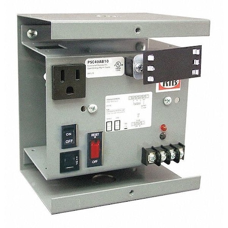 Functional Devices-Rib Enclosed Power Supply, 120V AC, 24V AC, 100VA, Mounting Plate PSC40AB10