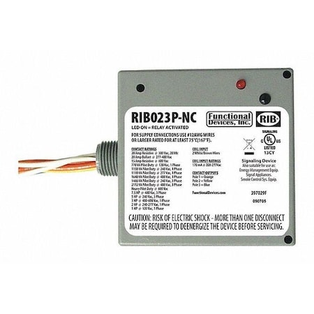 Functional Devices-Rib Enclosed Relay, 20A RIB023P-NC