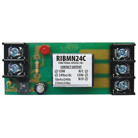 Functional Devices-Rib Track Mount Relay, 15A, SPDT RIBMN24C