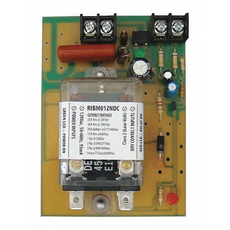 Functional Devices-Rib Track Mount Relay, 30A, DPDT RIBM01ZNDC