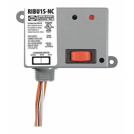Functional Devices-Rib Enclosed Relay, 10A, SPST-N/C RIBU1S-NC