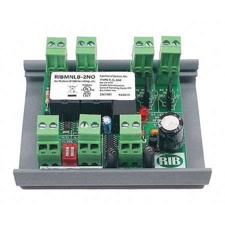 Functional Devices-Rib Track Mount, AHU Fan Safety Alarm Circuit RIBMNLB-2NO