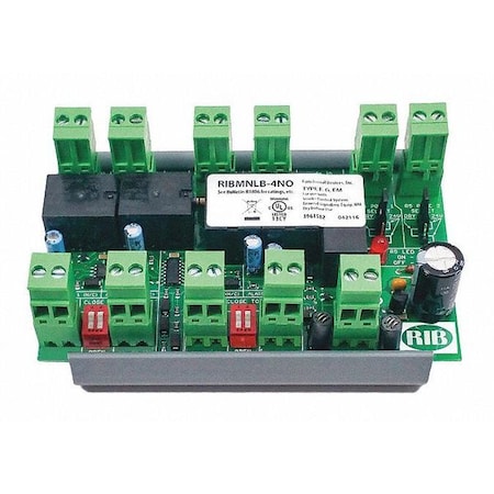 Functional Devices-Rib Track Mount, AHU Fan Safety Alarm Circuit RIBMNLB-4NO