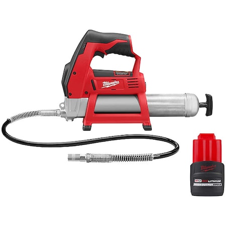 Milwaukee Tool Grease Gun and Battery 2446-20, 48-11-2425
