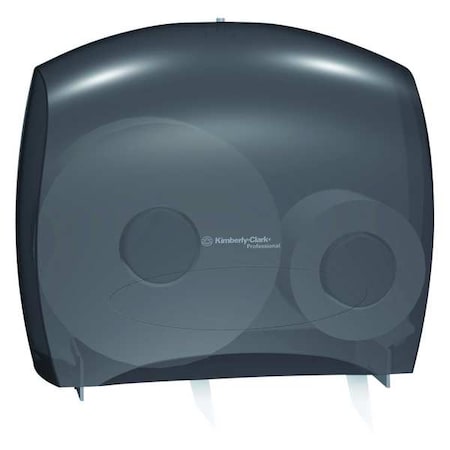 Kimberly-Clark Professional Essential Jumbo Roll Toilet Paper Dispenser (09507), Black, 16.0" x 13.88" x 5.75" (Qty 1) 09507