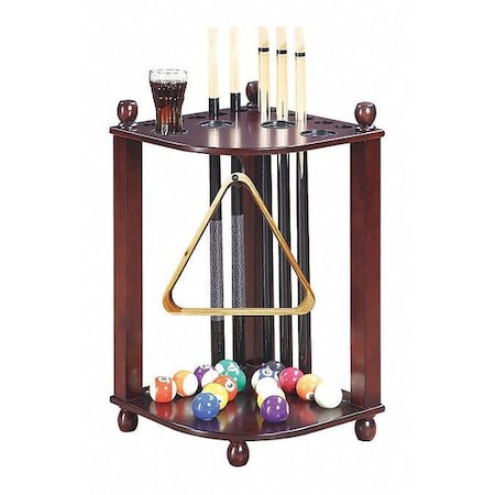 Hathaway Regent Corner Floor Cue Rack, Mahogany BG2569M