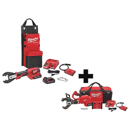 Milwaukee Tool Cordless Cable Cutter Kit, 18V, Li-Ion Battery, M18™ FORCELOGIC™ w/ONE-KEY Series 2678-22BG + 2776R-21