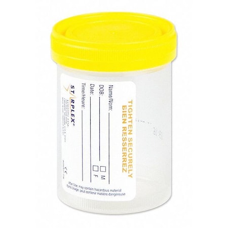 Medegen Medical Products Specimen Container w/Lid, 120mL, PK300 P02-B1202-1YN