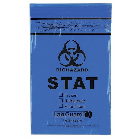 Medegen Medical Products Specimen Trnsprt Bag w/Pouch, 6x9", PK1000 4002