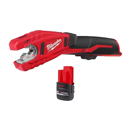 Milwaukee Tool M12 Copper Tubing Cutter +CP2.5 Battery 2471-20, 48-11-2425