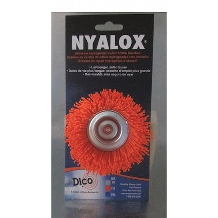 Nyalox By Dico Nyalox Cup Brush, 120 Grit, Orange, 2 1/2" 7200010