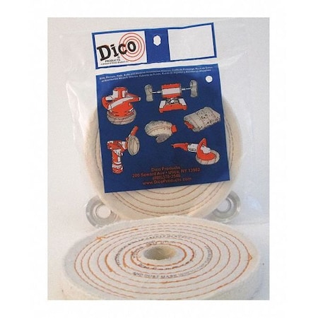 Dico Spiral Sewn Buffing Wheel, 2" dia. x 1/2" 7000129