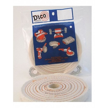 Dico Spiral Sewn Buffing Wheel, 6" dia. x 1/2" 7000195