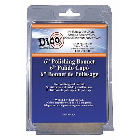 Dico Synthetic Tie-on Bonnet, 5"-6", PK5 7410631