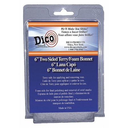 Dico Reversible Tie-on Bnnt, Terry/Foam, 5-6", PK5 7410661