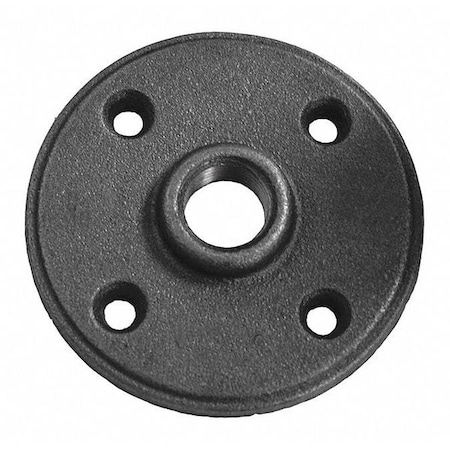 Jones Stephens Floor Flange Black Floor Flange, 3/4" Pipe, Flanged x FNPT B3550100