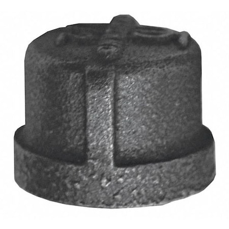 Jones Stephens Cap Black Cap, 1/2" Pipe, Malleable Iron B1550050