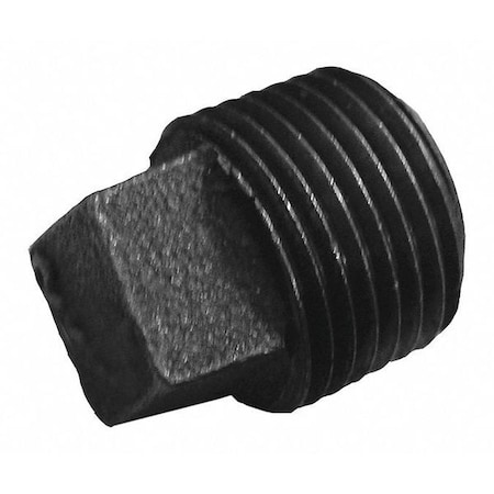 Jones Stephens Square Head Plug Black Square Head Plug, 1" Pipe, Malleable Iron B3960150