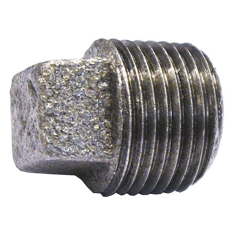 Jones Stephens Galvanized Square Head Plug, 1/2 In G3960050