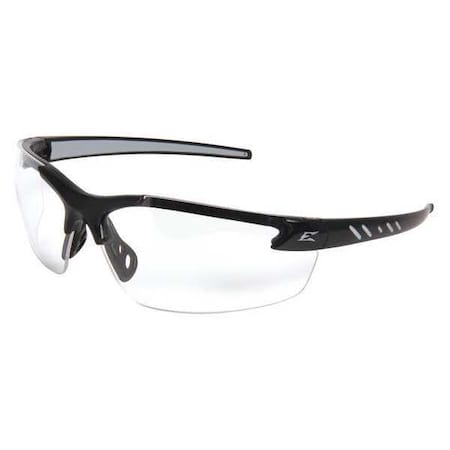 Edge Eyewear Zorge G2, Safety Glasses, Anti-Scratch, Clear Lens, Black Frame, Half-Frame DZ111-G2