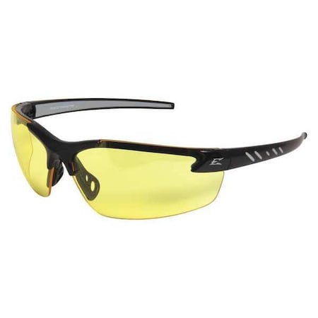 Edge Eyewear Zorge G2, Safety Glasses, Anti-Scratch, Amber Lens, Black Frame, Half-Frame DZ112-G2