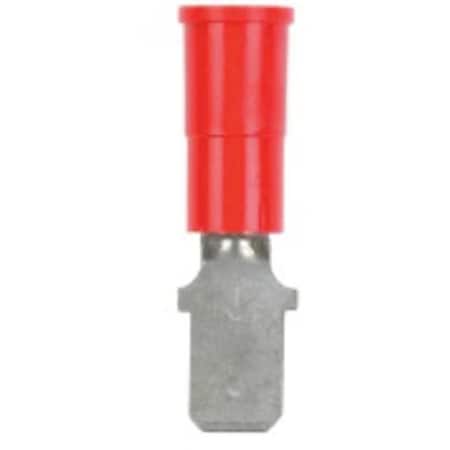 3M Male Disconnect, Red, 22-18AWG, PK25 MTV18-187Q