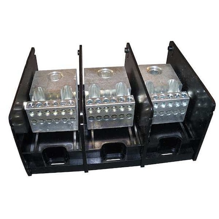 Mersen Pwr Dist Block, 350A, 3P, 4AWG-500 MCM, 600V