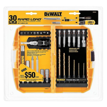 Dewalt 35 Piece Rapid Load Holder and Bit Set, 1/4" DW2530