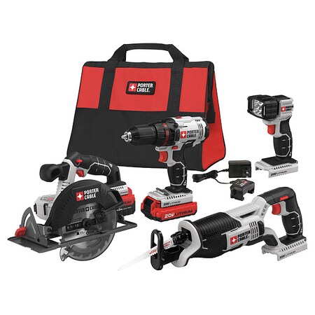 Porter-Cable 20V MAX* Cordless 4-Tool Combo Kit PCCK614L4