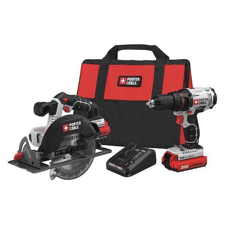 Porter-Cable 20V MAX* Drill/Driver and Circular Saw Combo Kit PCCK605L2