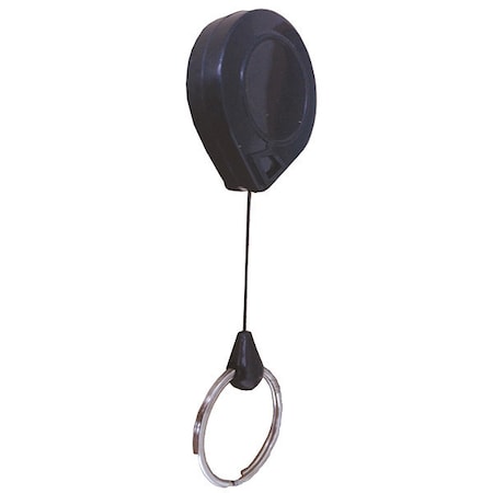 Zoro Select Badge Holder, Split Ring Type, Black 25DU57