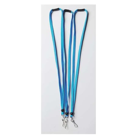 Zoro Select Lanyard, Light Blue, Single Color, 10 PK 25DU66