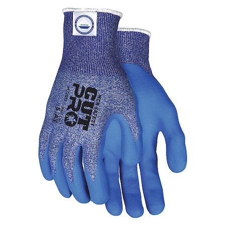 Mcr Safety Cut Resistant Coated Gloves, Cut Level A3 , Dipped , Water-Based Polyurethane, Nitrile , Smooth , M 1 PR 9672DTM