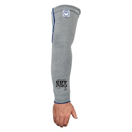 Mcr Safety Cur-Resistant Sleeve, Cut Level A2, 18 in Length, Gray, Universal Size 9318D7