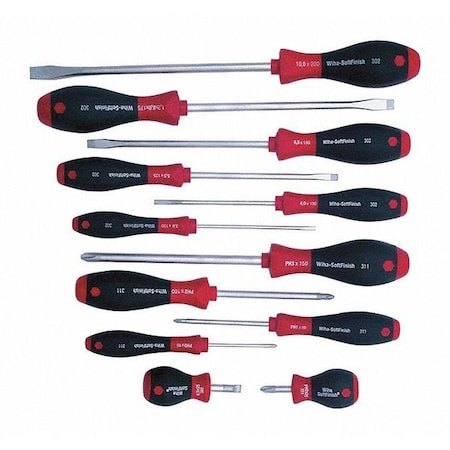 Wiha SoftFinish Screwdriver Set, 12 pcs 30297