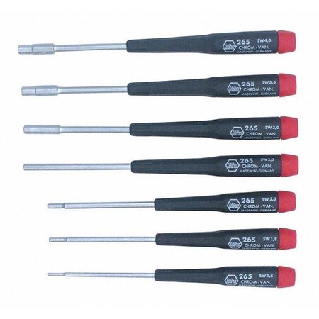 Wiha 7 Pc Metric Precision Nutdriver Set 1.0 26592