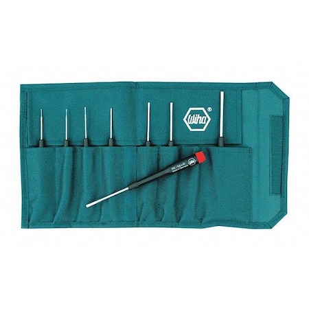 Wiha Precision Slotted Screwdriver 8 pcs Set 26098